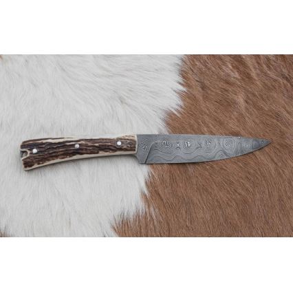 Lovački preklopni nož, 12 cm, drška od jelenjeg roga