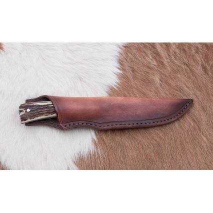 Lovački preklopni nož, 12 cm, drška od jelenjeg roga