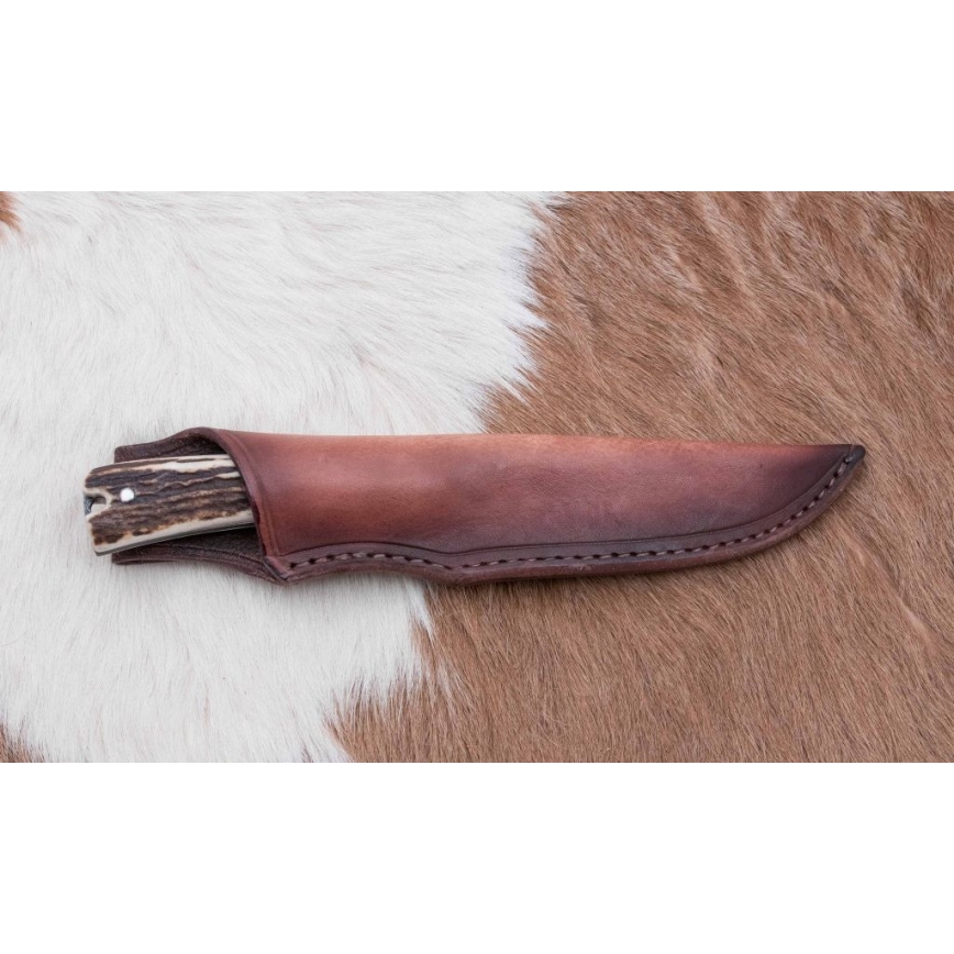 Lovački preklopni nož, 12 cm, drška od jelenjeg roga