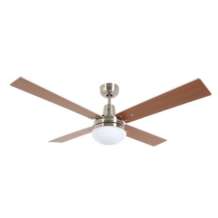Lucci Air 210334 - Plafonski ventilator AIRFUSION QUEST 1xE27/60W/230V drvo/mat krom + Daljinski upravljač