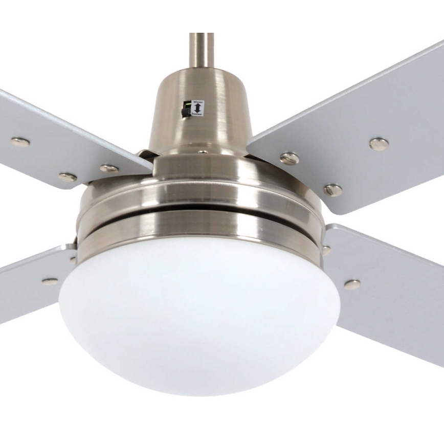 Lucci Air 210334 - Plafonski ventilator AIRFUSION QUEST 1xE27/60W/230V drvo/mat krom + Daljinski upravljač