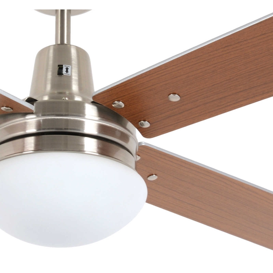 Lucci Air 210334 - Plafonski ventilator AIRFUSION QUEST 1xE27/60W/230V drvo/mat krom + Daljinski upravljač
