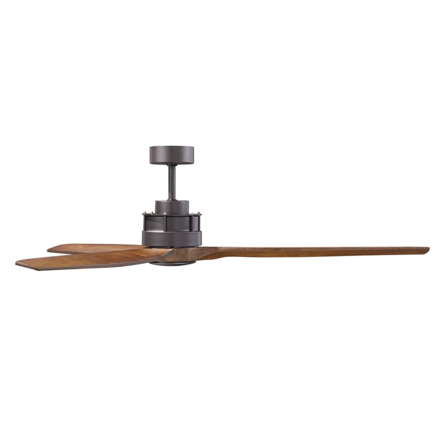 Lucci air 210507 - Plafonski ventilator AIRFUSION AKMANI paulovnija/crna prečnik 152 cm + daljinski upravljač