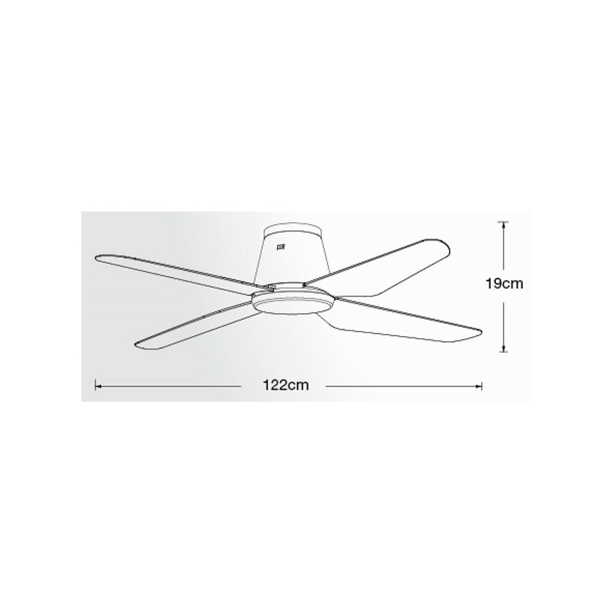 Lucci Air 213002 - LED plafonski ventilator AIRFUSION ARIA LED/18W/230V, crni, prečnik 122 cm + daljinski upravljač