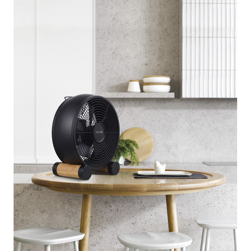 Lucci air 213120 - Stoni ventilator BREEZE, crni, prečnik 20 cm