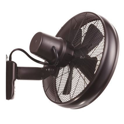 Lucci air 213125 - Zidni ventilator BREEZE 55W/230V crna/smeđa, prečnik 46 cm + daljinski upravljač