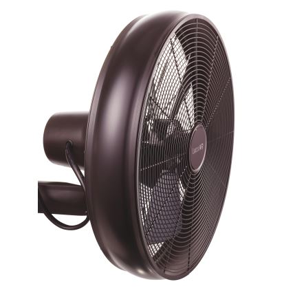 Lucci air 213125 - Zidni ventilator BREEZE 55W/230V crna/smeđa, prečnik 46 cm + daljinski upravljač