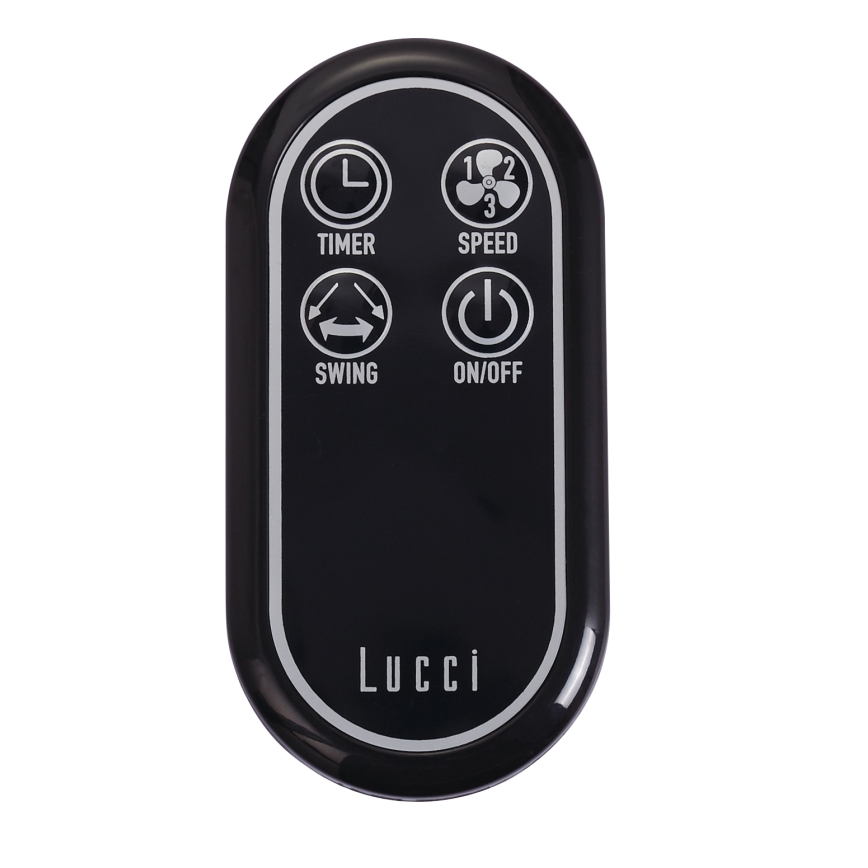 Lucci air 213125 - Zidni ventilator BREEZE 55W/230V crna/smeđa, prečnik 46 cm + daljinski upravljač