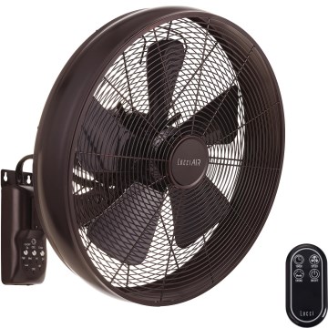 Lucci air 213125 - Zidni ventilator BREEZE 55W/230V crno/braon + Daljinski upravljač