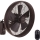 Lucci air 213125 - Zidni ventilator BREEZE 55W/230V crno/braon + Daljinski upravljač