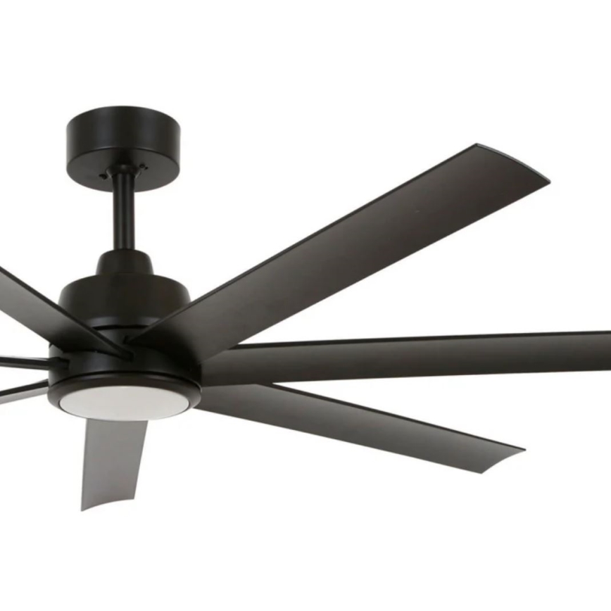 Lucci Air 21318349 - LED Prigušivi plafonski ventilator ATLANTA 1xGX53/12W/230V pr. 142 cm crno + Daljinski upravljač