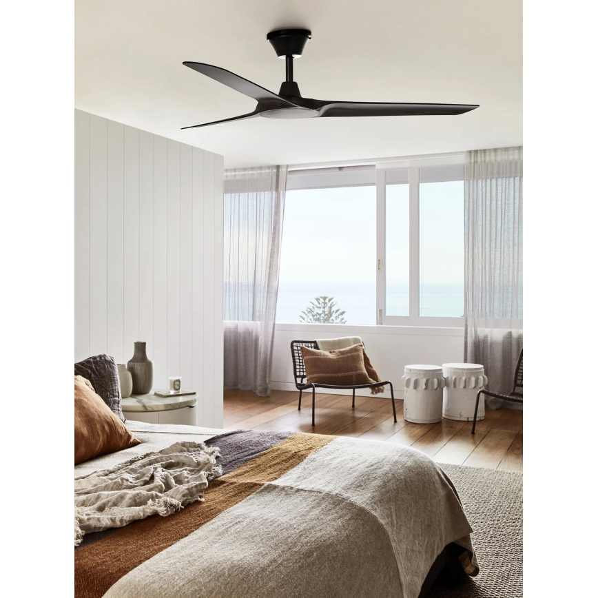Lucci Air 21321649 - Plafonski ventilator ABYSS pr. 142 cm IP66 crno + Daljinski upravljač
