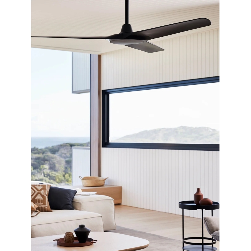 Lucci Air 21321649 - Plafonski ventilator ABYSS pr. 142 cm IP66 crno + Daljinski upravljač