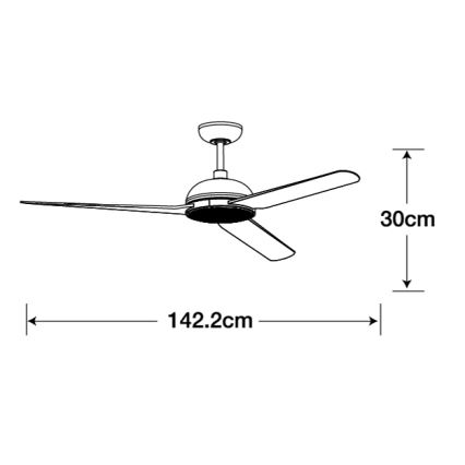 Lucci air 213301- LED Prigušivi plafonski ventilator UNIONE 1xGX53/12W/230V braon/sjajni krom + Daljinski upravljač