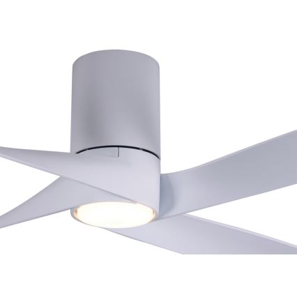 Lucci air 213350 - LED prigušiva stropni ventilator RIVIERA 1xGX53/12W/230V bela, prečnik 132 cm + daljinski upravljač