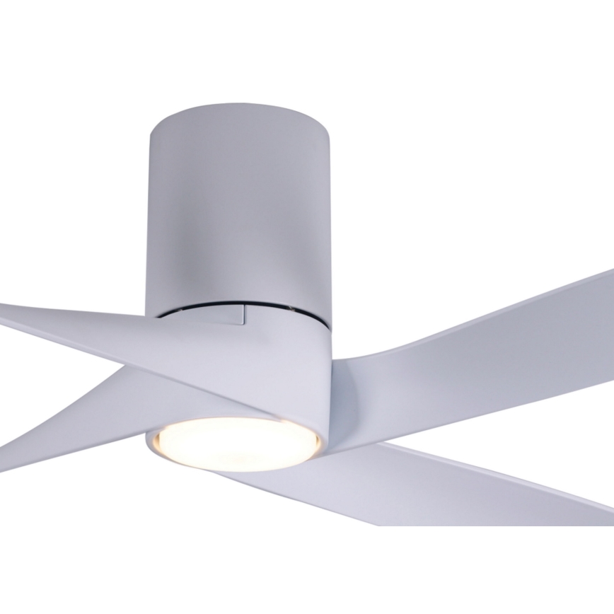 Lucci air 213350 - LED prigušiva stropni ventilator RIVIERA 1xGX53/12W/230V bela, prečnik 132 cm + daljinski upravljač