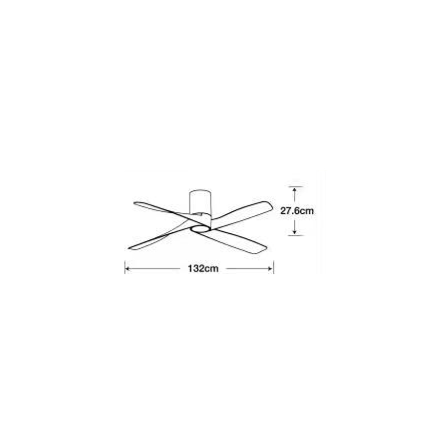 Lucci air 213350 - LED prigušiva stropni ventilator RIVIERA 1xGX53/12W/230V bela, prečnik 132 cm + daljinski upravljač