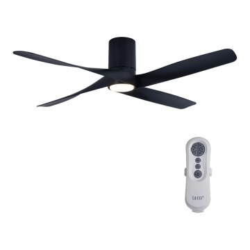 Lucci air 213351 - LED prigušiva plafonski ventilator RIVIERA 1xGX53/12W/230V crni prečnik 132 cm + daljinski upravljač