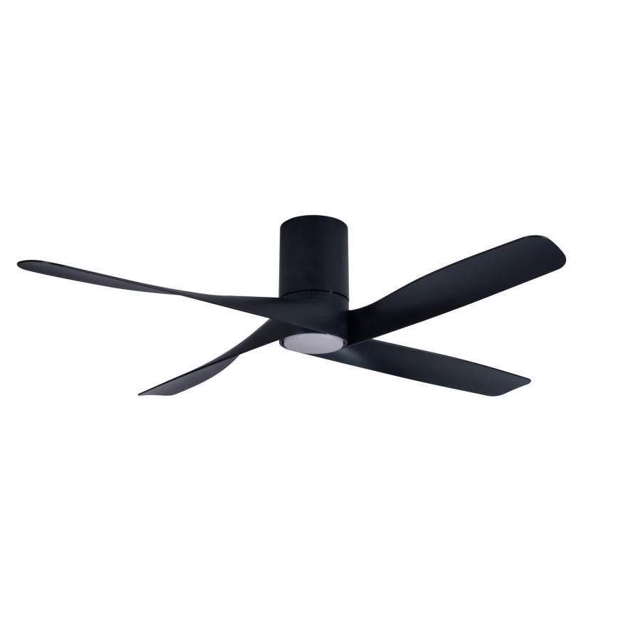 Lucci air 213351 - LED prigušiva plafonski ventilator RIVIERA 1xGX53/12W/230V crni prečnik 132 cm + daljinski upravljač