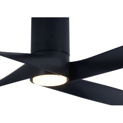 Lucci air 213351 - LED prigušiva plafonski ventilator RIVIERA 1xGX53/12W/230V crni prečnik 132 cm + daljinski upravljač