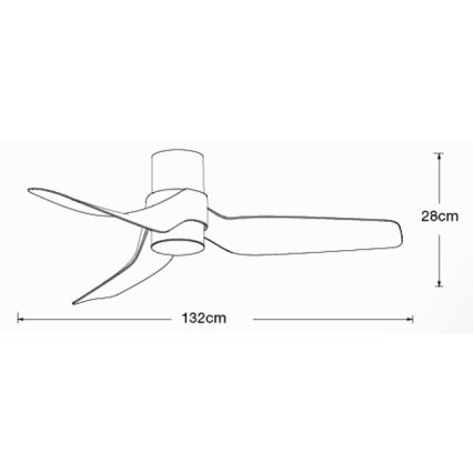 Lucci air 213355-LED prigušiva plafonski ventilator NAUTICA 1xGX53/12W/230V braon/sjajni hrom prečnik 132 cm + daljinski upravljač