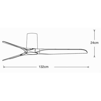 Lucci air 21610049 - Plafonski ventilator LONDO, beli, prečnik 132 cm + daljinski upravljač