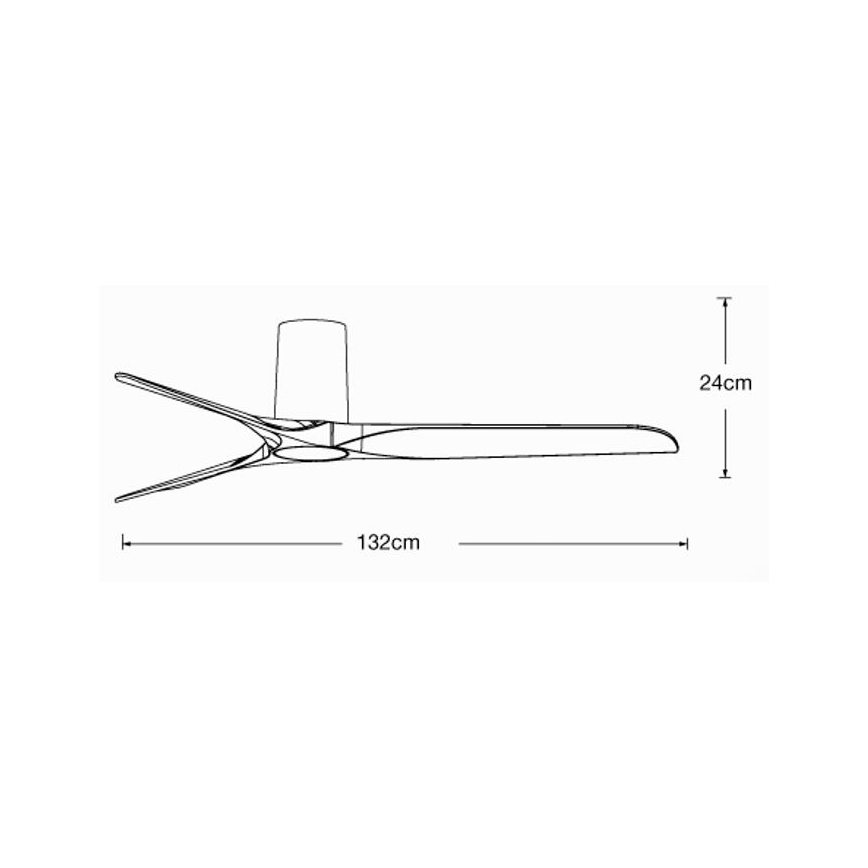 Lucci air 21610149 - Plafonski ventilator LONDO, crni, prečnik 132 cm + daljinski upravljač