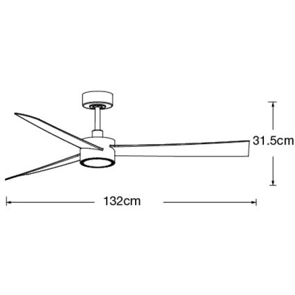 Lucci air 21610349- LED prigušiva plafonski ventilator CLIMATE 1xGX53/12W/230V bela prečnik 132 cm + daljinski upravljač