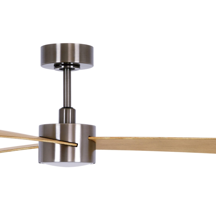 Lucci air 21610449 - LED Prigušivi plafonski ventilator CLIMATE 1xGX53/12W/230V braon/sjajni krom + Daljinski upravljač