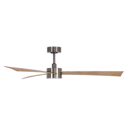 Lucci air 21610449 - LED Prigušivi plafonski ventilator CLIMATE 1xGX53/12W/230V braon/sjajni krom + Daljinski upravljač