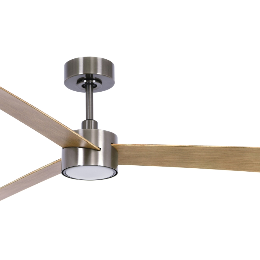 Lucci air 21610449 - LED Prigušivi plafonski ventilator CLIMATE 1xGX53/12W/230V braon/sjajni krom + Daljinski upravljač