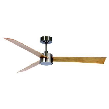 Lucci air 21610449 - LED Prigušivi plafonski ventilator CLIMATE 1xGX53/12W/230V braon/sjajni krom + Daljinski upravljač