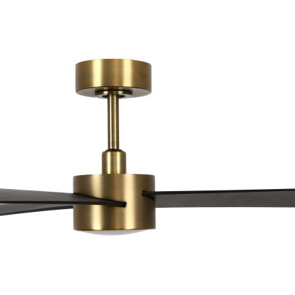 Lucci Air 21610549- LED prigušiva stropni ventilator CLIMATE 1xGX53/12W/230V wenge/zlatna pr. 132 cm + daljinski upravljač
