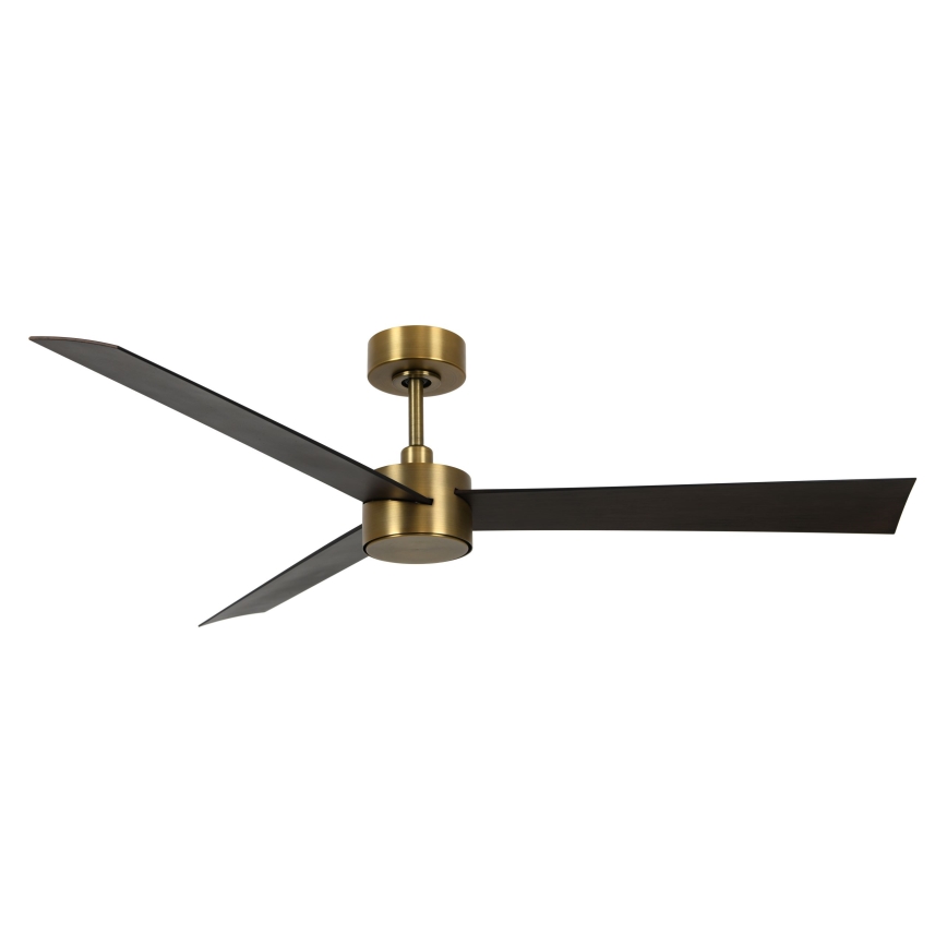 Lucci Air 21610549- LED prigušiva stropni ventilator CLIMATE 1xGX53/12W/230V wenge/zlatna pr. 132 cm + daljinski upravljač