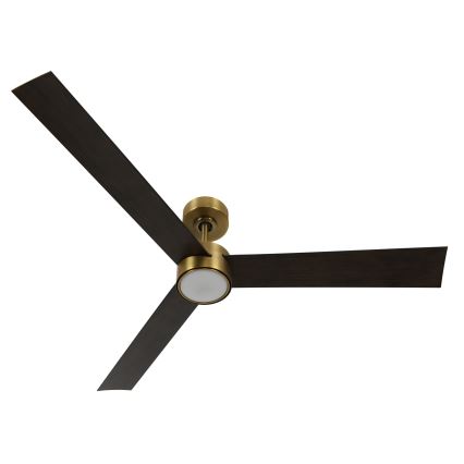 Lucci Air 21610549- LED prigušiva stropni ventilator CLIMATE 1xGX53/12W/230V wenge/zlatna pr. 132 cm + daljinski upravljač