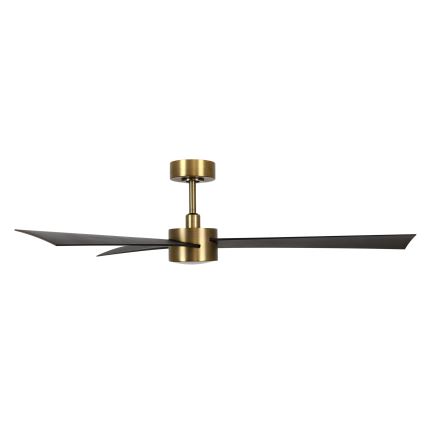 Lucci Air 21610549- LED prigušiva stropni ventilator CLIMATE 1xGX53/12W/230V wenge/zlatna pr. 132 cm + daljinski upravljač