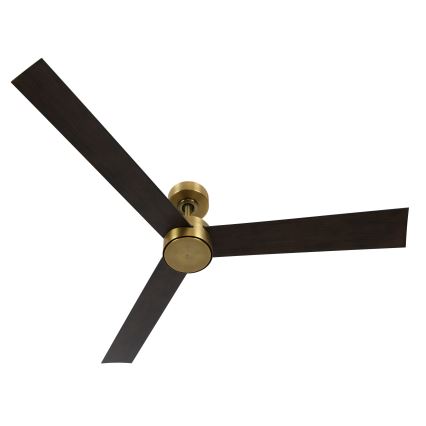 Lucci Air 21610549- LED prigušiva stropni ventilator CLIMATE 1xGX53/12W/230V wenge/zlatna pr. 132 cm + daljinski upravljač