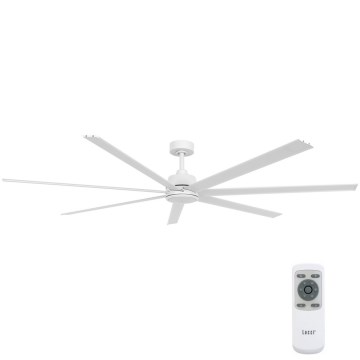 Lucci air 21610849 - Plafonski ventilator ATLANTA 1xGX53/12W/230V, bela, prečnik 183 cm + daljinski upravljač