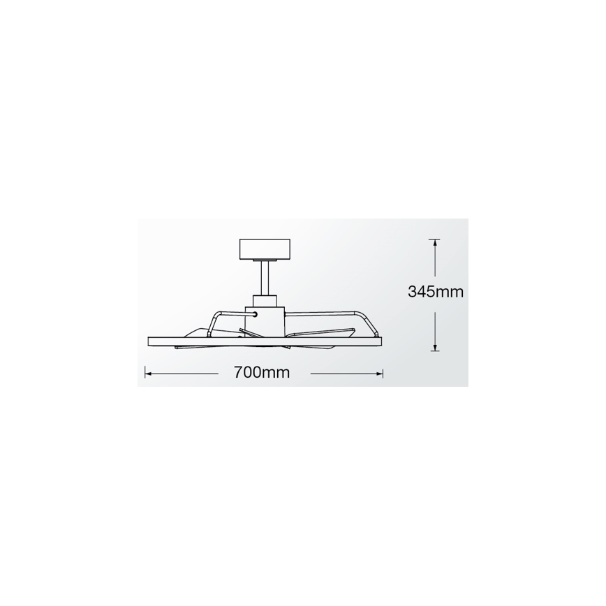 Lucci Air 21612286 - LED Prigušivi plafonski ventilator CESSNA LED/36W/230V 3000/4000/5000K bela + Daljinski upravljač