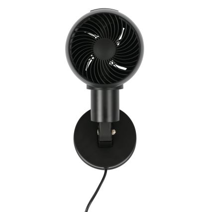 Lucci Air 21612649 - Zidni ventilator JET 32W/230V, crni, sa daljinskim upravljačem