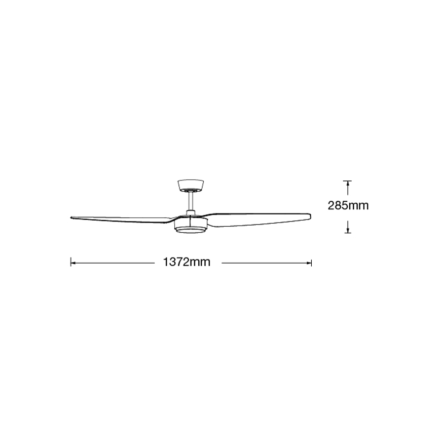 Lucci air 21615449 - Plafonski ventilator CONDOR, crni, prečnik 137 cm + daljinski upravljač