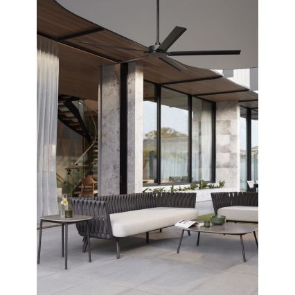 Lucci air 21616149 - Plafonski ventilator MONZA IP55 crne boje prečnik 152 cm + daljinski upravljač