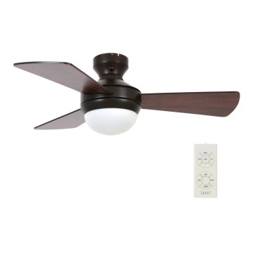 Lucci Air 512311 - Plafonski ventilator AIRLIE HUGGER 2xE27/15W/230V drvo/braon + daljinski upravljač