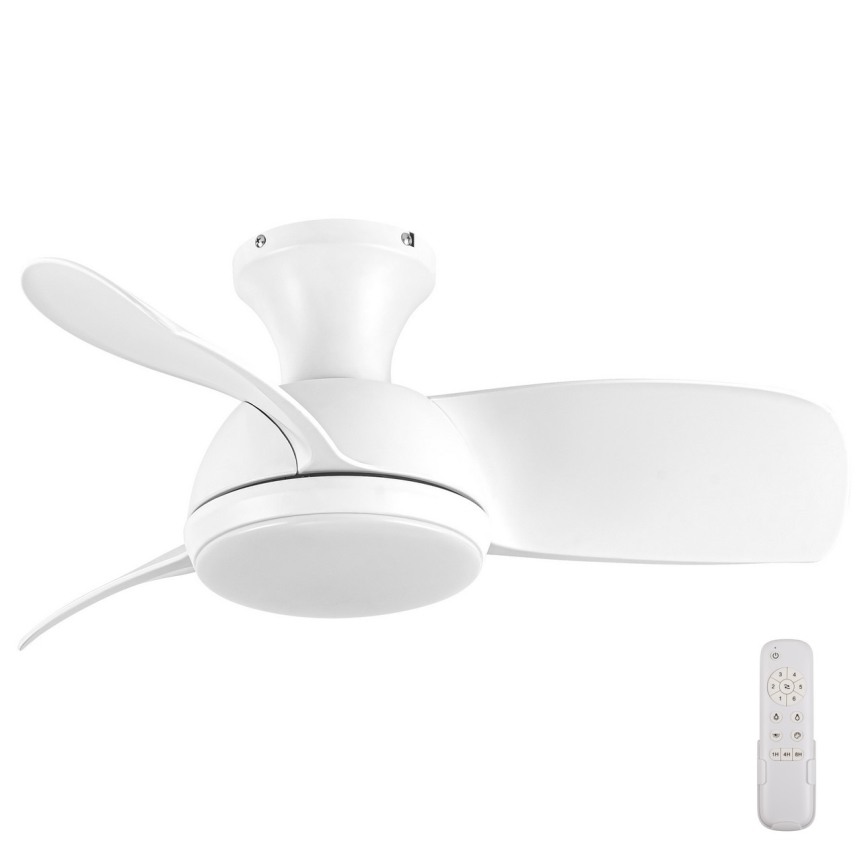 Lucci air 513071 - LED prigušiva plafonski ventilator SYROS LED/18W/230V 3000/4000/6000K bela, prečnik 78 cm + daljinski upravljač