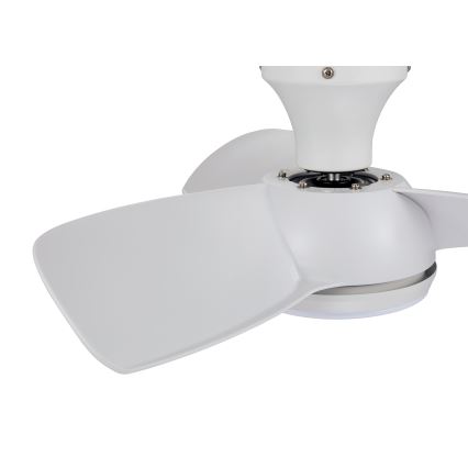 Lucci air 513071 - LED prigušiva plafonski ventilator SYROS LED/18W/230V 3000/4000/6000K bela, prečnik 78 cm + daljinski upravljač