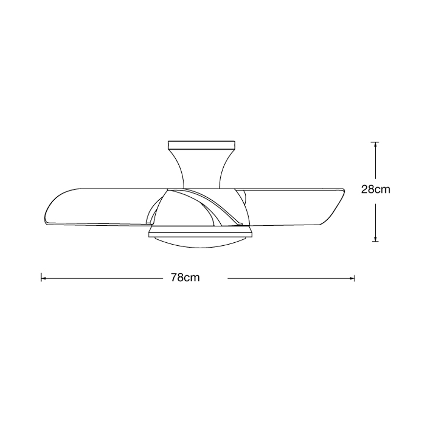 Lucci air 513071 - LED prigušiva plafonski ventilator SYROS LED/18W/230V 3000/4000/6000K bela, prečnik 78 cm + daljinski upravljač