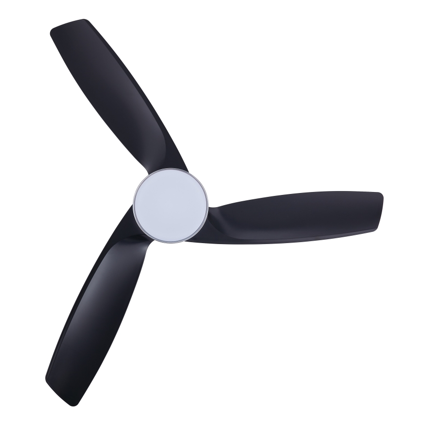 Lucci air 513072 - LED Prigušivi plafonski ventilator BRONX LED/18W/230V 3000/4000/6000K crno/sjajni krom + Daljinski upravljač