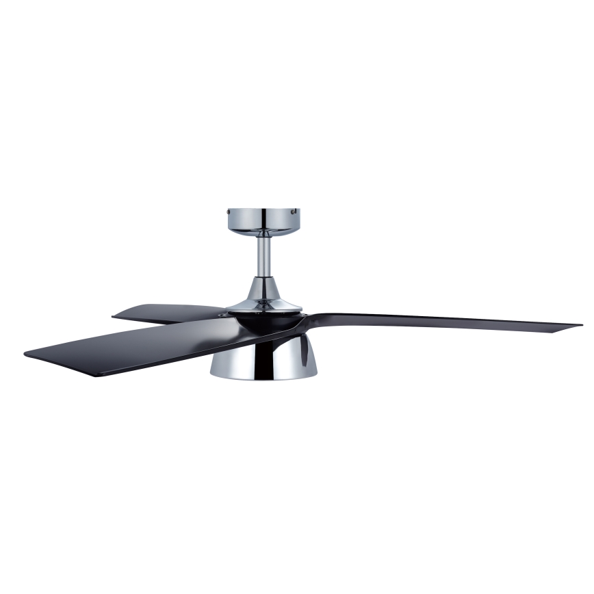 Lucci air 513072 - LED Prigušivi plafonski ventilator BRONX LED/18W/230V 3000/4000/6000K crno/sjajni krom + Daljinski upravljač