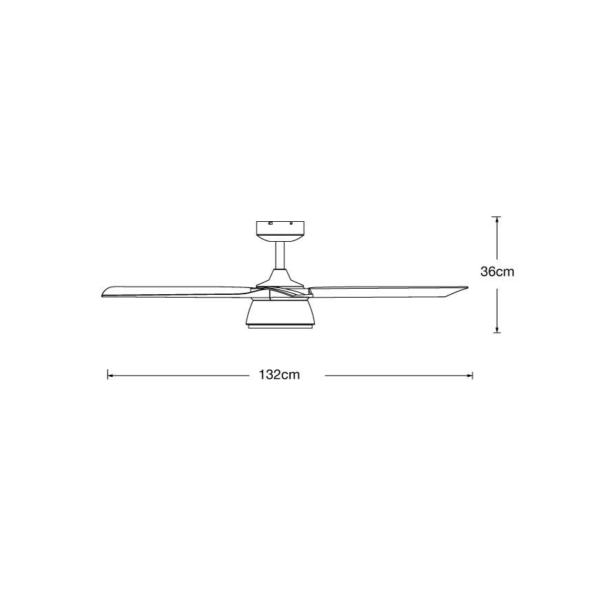 Lucci air 513072 - LED Prigušivi plafonski ventilator BRONX LED/18W/230V 3000/4000/6000K crno/sjajni krom + Daljinski upravljač