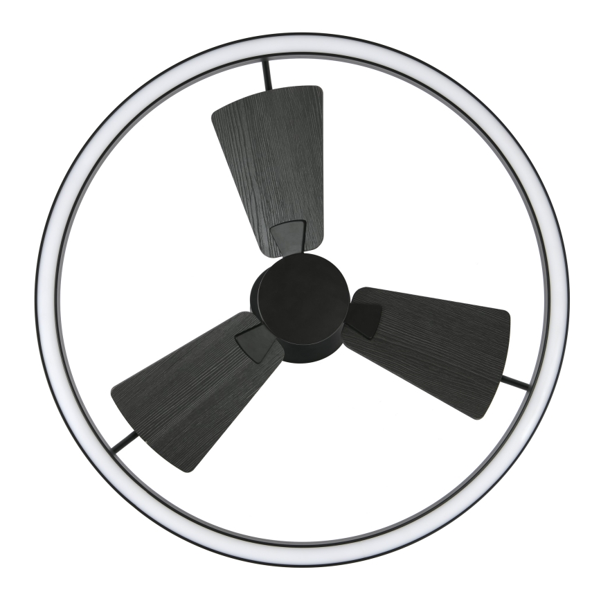Lucci Air 516124 - LED Prigušivi plafonski ventilator CESSNA LED/36W/230V 3000/4000/5000K crno + Daljinski upravljač